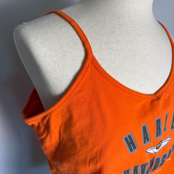 Harley-Davidson Vintage Y2K Women's Crop Tank XL 100th Anniversary Biker 2/$50 - Picture 3 of 13